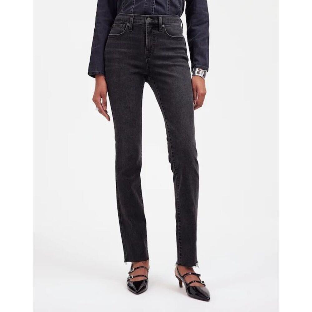 Madewell Mid Rise Stovepipe 24 Black Gray